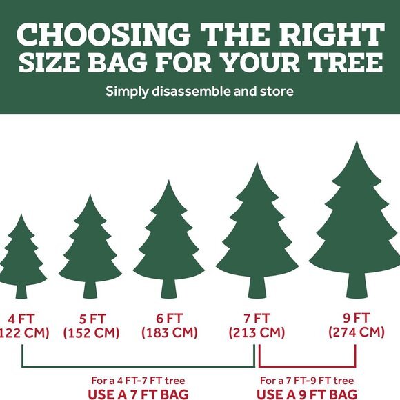 X-Large 9 Foot Christmas Tree Storage Bag for Artificial Trees up to 9 Feet Tall - Picture 7 of 10